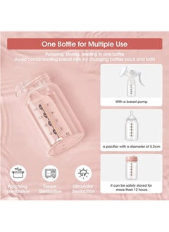 Be a better mom Breastmilk Glass Bottles Storage 2pcs with Leak Proof Lids 150ml Reusable Wide Neck Bottles Best for Breast Milk Collection & Storage Solution BPA Free Fits Most Breast Pumps  - Image 4