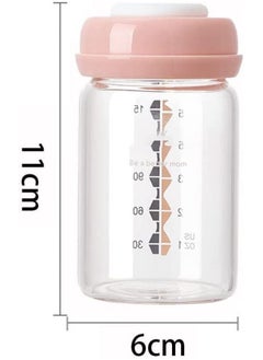 Be a better mom Breastmilk Glass Bottles Storage 2pcs with Leak Proof Lids 150ml Reusable Wide Neck Bottles Best for Breast Milk Collection & Storage Solution BPA Free Fits Most Breast Pumps  - Image 2