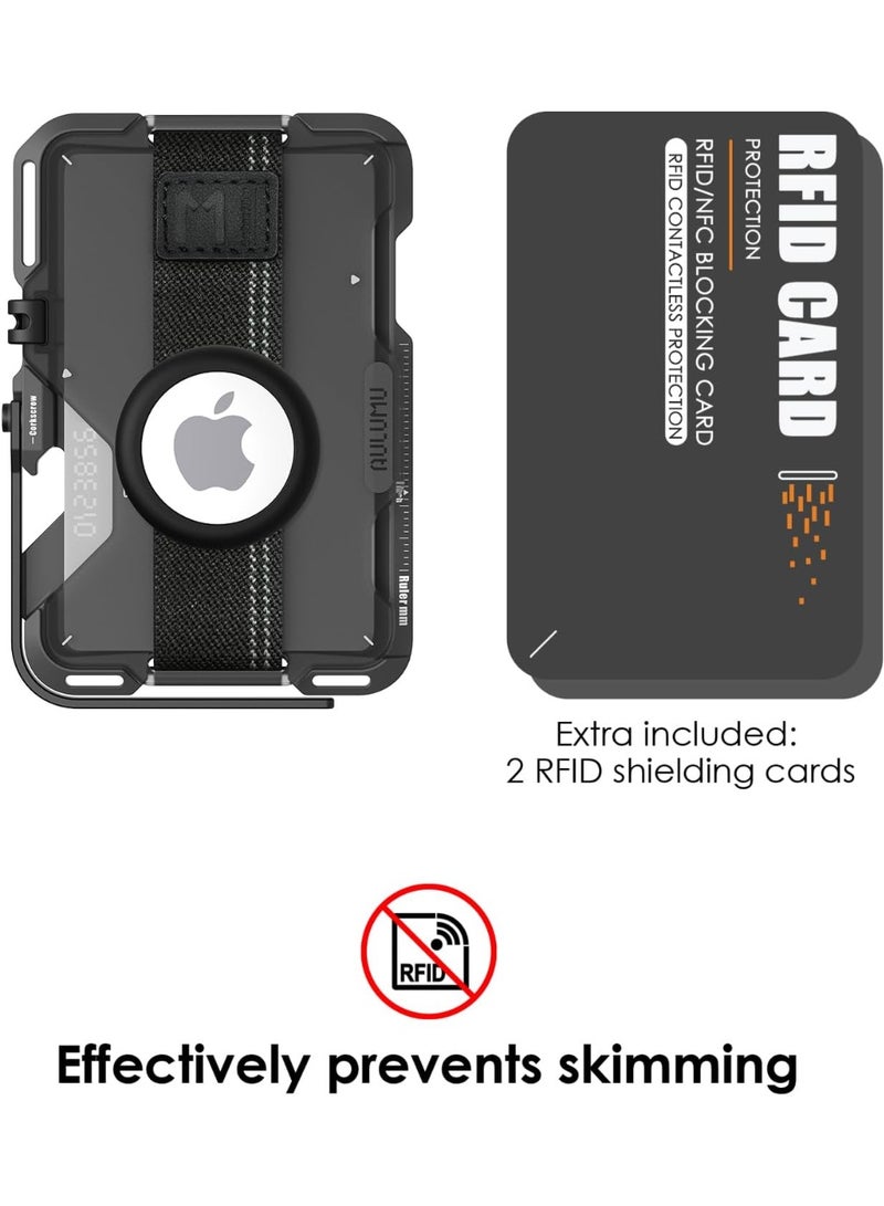 Aulumu G03 Transparently Magnetic Wallet Card Holder | Magnetic Wallet Compatible with MagSafe | Multi Function - Mobile Phone Stand/Grip | Bottle Opener | RFID Shielding Card - Translucent Grey - Image 3