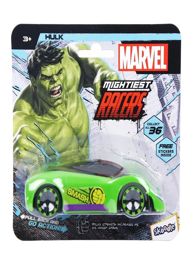 SKOODLE Marvel Pull-Back Hyper Car for Kids - Hulk Edition, Marvel Inspired Toy Cars with Sturdy and Long-Lasting Construction, Enhances Motor Skills and Fun Vehicle Toy for Gifting - Green - Image 3