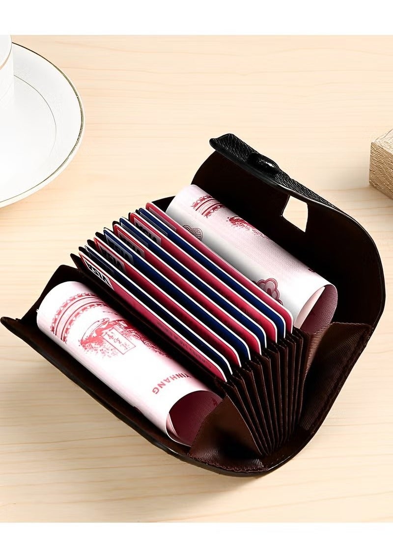 RFID Business Card Organizer - Slim Credit Card Holder Case with 9 Card Slots and 2 Multi-Function Slots - Image 2