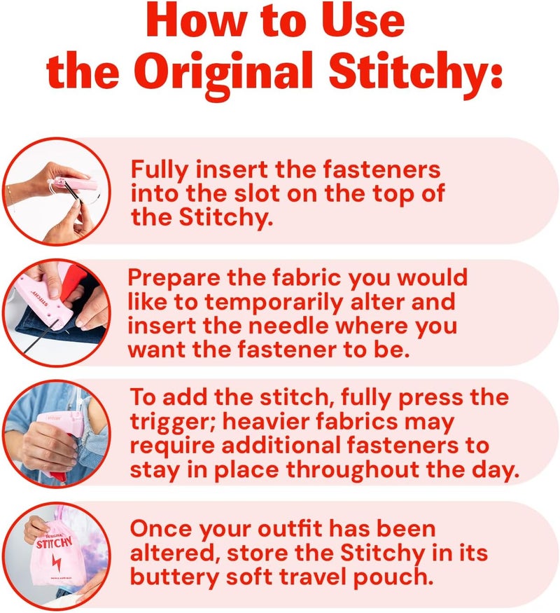 tucky Fine Stitchy Gun Stitchy Quick Clothing Fixer for Clothes, Micro Tagging Gun for Clothing - Image 3