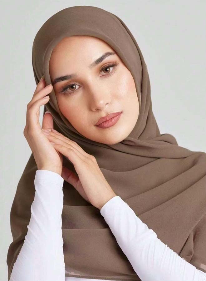 Square Scarf Cotton Hijab Jacquard Hijabs Shawl Viscose Scarfs Light and Comfortable Headscarf 110cm*110cm  - Image 3