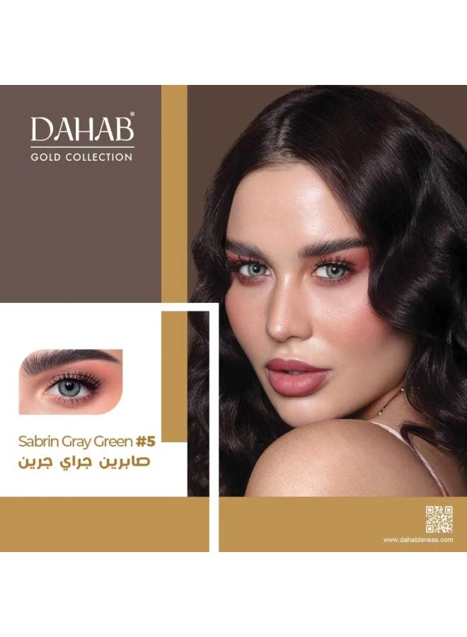 Dahab contact lenses, color (Sabreen Gray Green) #5, for daily use - Image 3