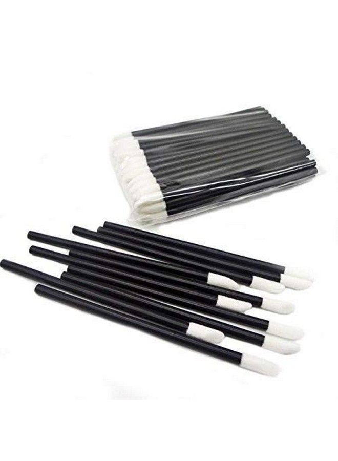 Nesa Disposable Lip Brushes Make Up Brush Lipstick Lip Gloss Wands Applicator Tool Makeup Beauty Tool Kits (Pack Of 20) Black - Image 1