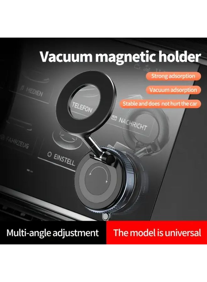 Universal White Strong Magnetic Car Phone Holder Foldable 360 Adjustable Vacuum Mount Multi Angle Rotation For All Smartphones - Image 2