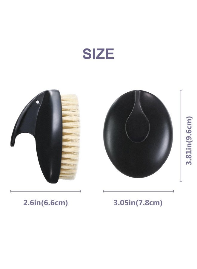 VANZAVANZU Dry Brushing Body Exfoliating Brush, Anti Slip Body Scrubber for Shower, Never Mold Shower Body Cleaning Brush for Deep Cleansing & Soften Skin, Improve Circulation (Black-Boar Bristles) - Image 5