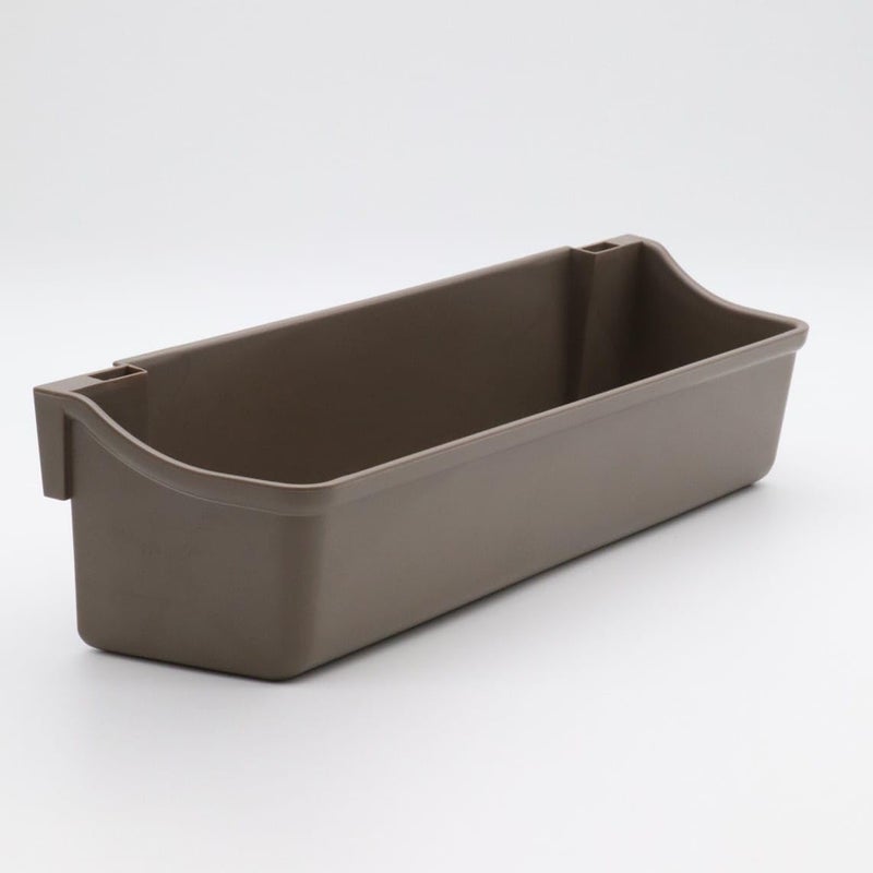 Multi-Utility Plastic Shelf Tray for Kitchen, Wardrobe, Bathroom Cabinets Storage, Mocha Finish, Set of 2