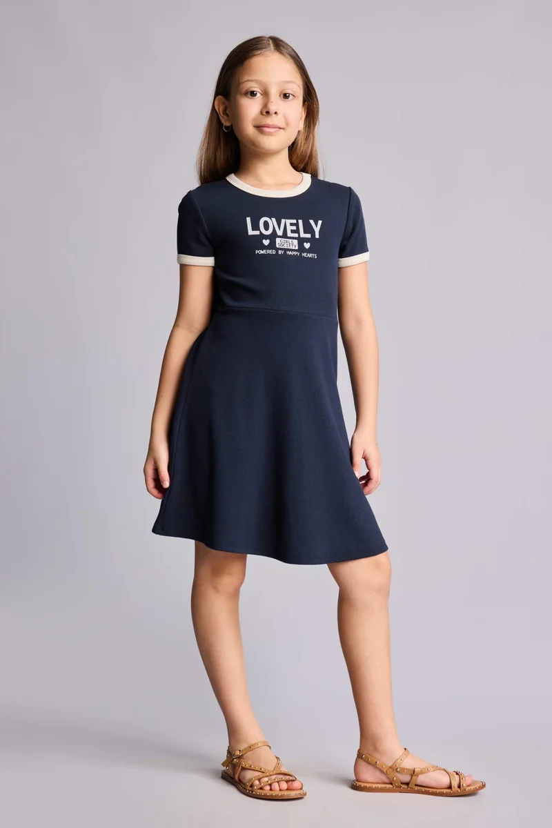 ديفاكتو Girl Sleeveless Knitted Dress