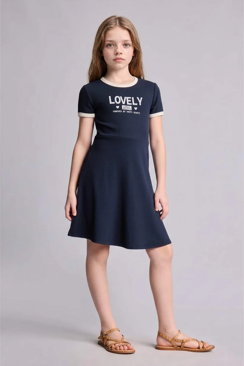 ديفاكتو Girl Sleeveless Knitted Dress