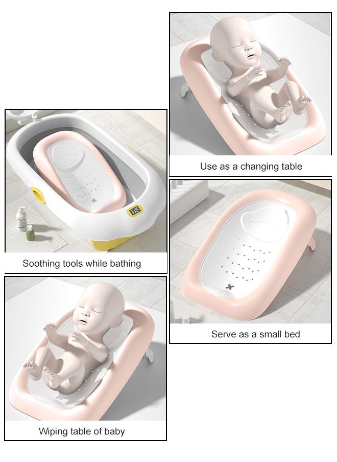 BAYBEE Baby Bath Seat Chair For Newborn Babies And Height Adjustable Toddlers Baby Shower Seater For Kids 0-12 Months Pink  - Image 2