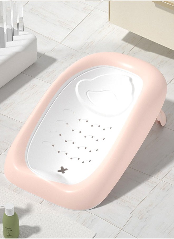 BAYBEE Baby Bath Seat Chair For Newborn Babies And Height Adjustable Toddlers Baby Shower Seater For Kids 0-12 Months Pink  - Image 1