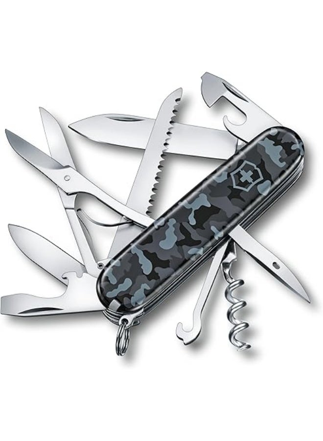 VICTORINOX HUNTSMAN MEDIUM POCKET KNIVIES 1.3713.942 NAVY CAMOUFLAGE Swiss made pocket knife with 15 functions - Image 1