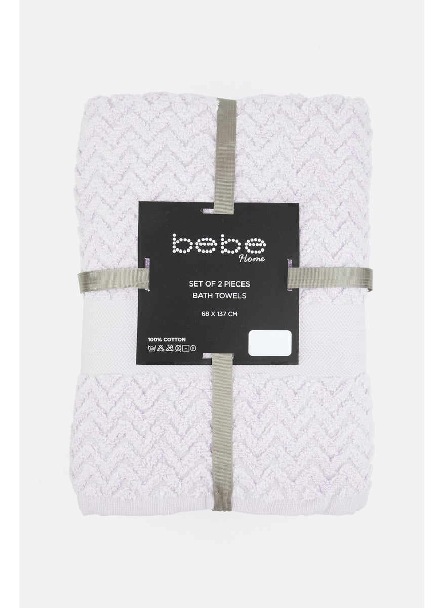 bebe - 2 Piece Bath Towel Set, Orchid Hush - Image 1