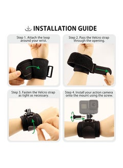 O Ozone Adjustable Wrist Strap Mount 360 Degree Rotating Arm Band Holder for GoPro Hero 11 10 9 8 7 6 5s 5 4s 4 3& and More Camera Accessories  - Image 3