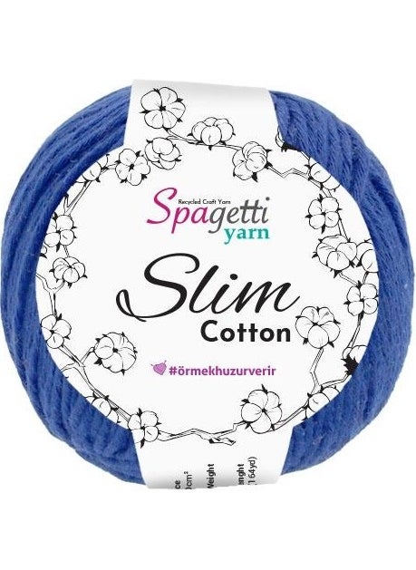 Spagetti Yarn Spaghettiyarn Saks Blue Slim Cotton (50 Gr)  - Image 2