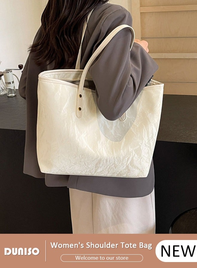 DUNISO Women's Shoulder Tote Bag Faux Leather Handbag for Women Large Capacity Messenger Fashionable Travel Crossbody Bag for Ladies Girls College Students  - Image 1