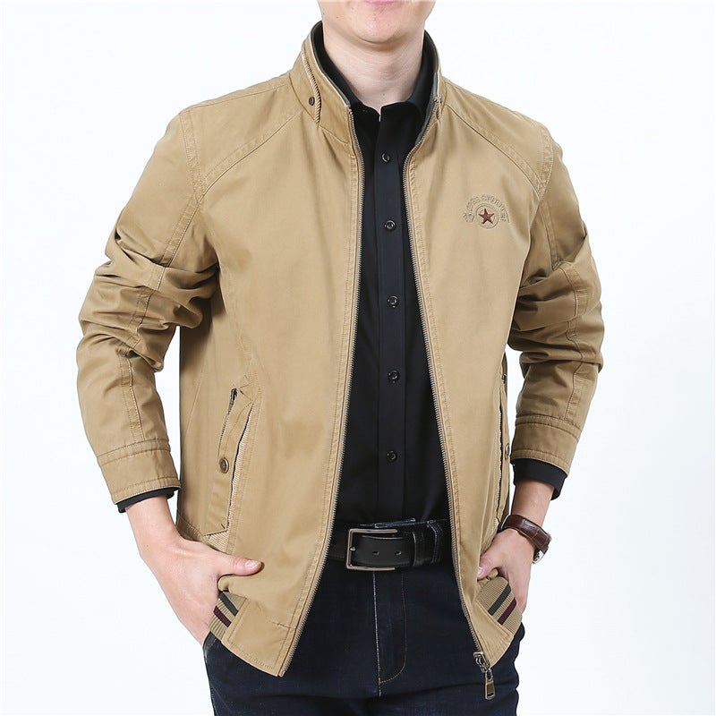 Men'S Jackets New Dad'S Wear Reversible Men'S Jackets Middle-Aged Jackets Casual Tops Business Style - Image 2