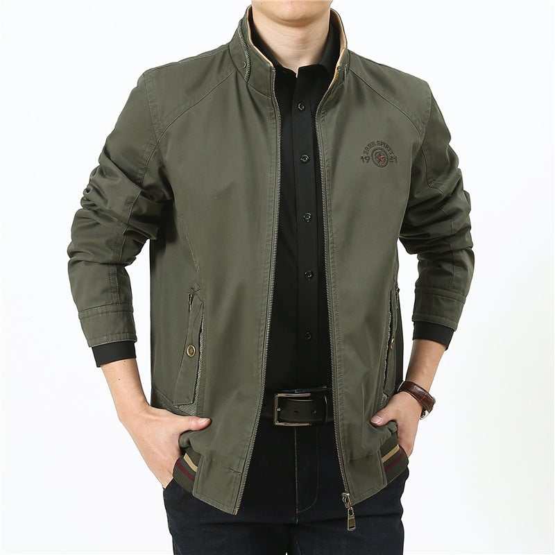 Men'S Jackets New Dad'S Wear Reversible Men'S Jackets Middle-Aged Jackets Casual Tops Business Style - Image 3