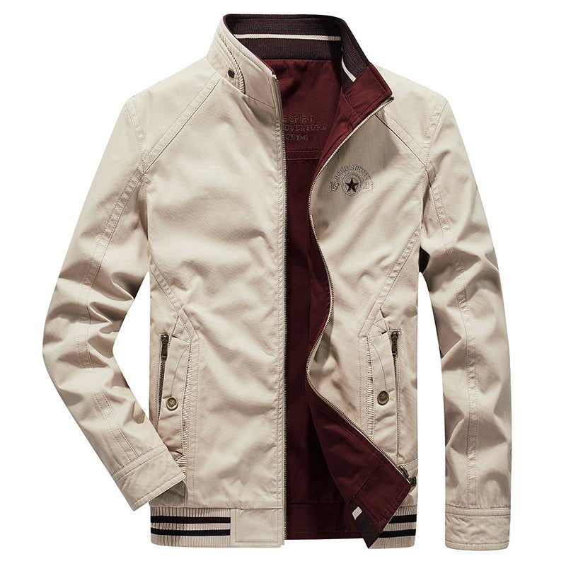 Men'S Jackets New Dad'S Wear Reversible Men'S Jackets Middle-Aged Jackets Casual Tops Business Style - Image 5