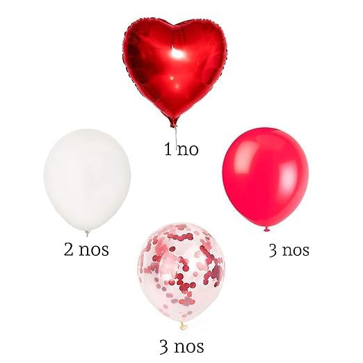 The Banner Company The Banner Company | Festive Red Confetti Balloons Set | Perfect for Anniversaries | Valentine's Day | Special Occasions - Image 4