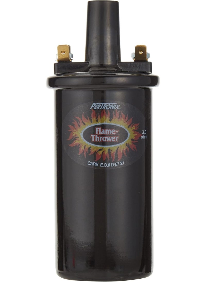 Pertronix 40511 Flame-Thrower Ignition Coil, 40,000 Volt 3 Ohm, 12 Volt, Black - Image 1