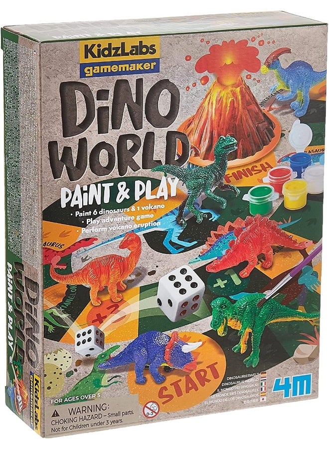 4M KidzLabs Gamemaker Dino World – DIY Board Game Kit with Dinosaur-Themed Pieces, Stickers, and Instructions – Fun Creative Activity for Kids to Design and Play Their Own Game | 00-03400 - Image 1
