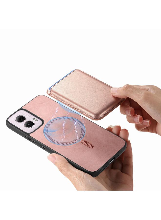 S-TOP Case For Motorola Moto G55 Retro Magsafe Card Bag PU Back Cover Phone Case - Image 4