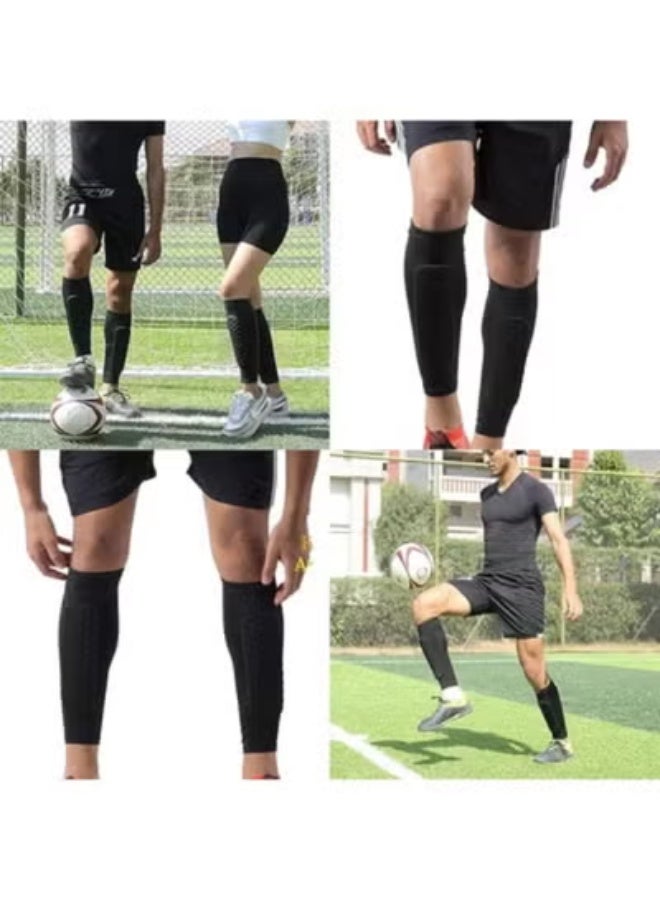 واقيات ساق كرة القدم (الشين باد) - طقم واقي قوي مع أكمام تثبيت - خفيف وعملي لحماية موثوقة في الاستخدام اليومي - Image 2