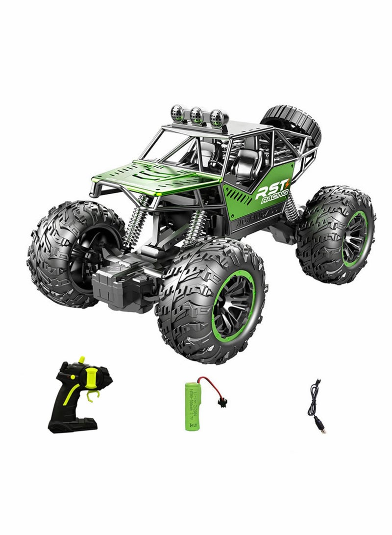 Loquat Remote Control Car 1:18 Off Road Monster Truck,Metal Shell 4WD Dual Motors LED Headlight Rock Crawler,2.4Ghz All Terrain Hobby Truck with 1 Batteries for 25 Min Play - Image 1