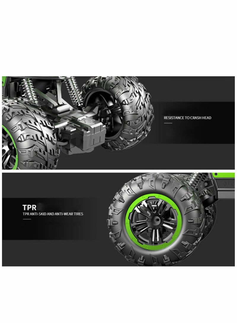 Loquat Remote Control Car 1:18 Off Road Monster Truck,Metal Shell 4WD Dual Motors LED Headlight Rock Crawler,2.4Ghz All Terrain Hobby Truck with 1 Batteries for 25 Min Play - Image 4