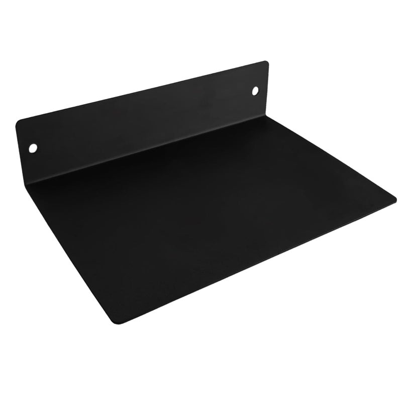 VOHYOV Linear Floating Shelf Wall Mounted Metal Shelves Heavy Duty Industrial Modern Steel Black Linear Metal Wall Shelf Display Shelves for Decorative for Modern Farmhouse Living Room (8-inch X 12-inch) - Image 1