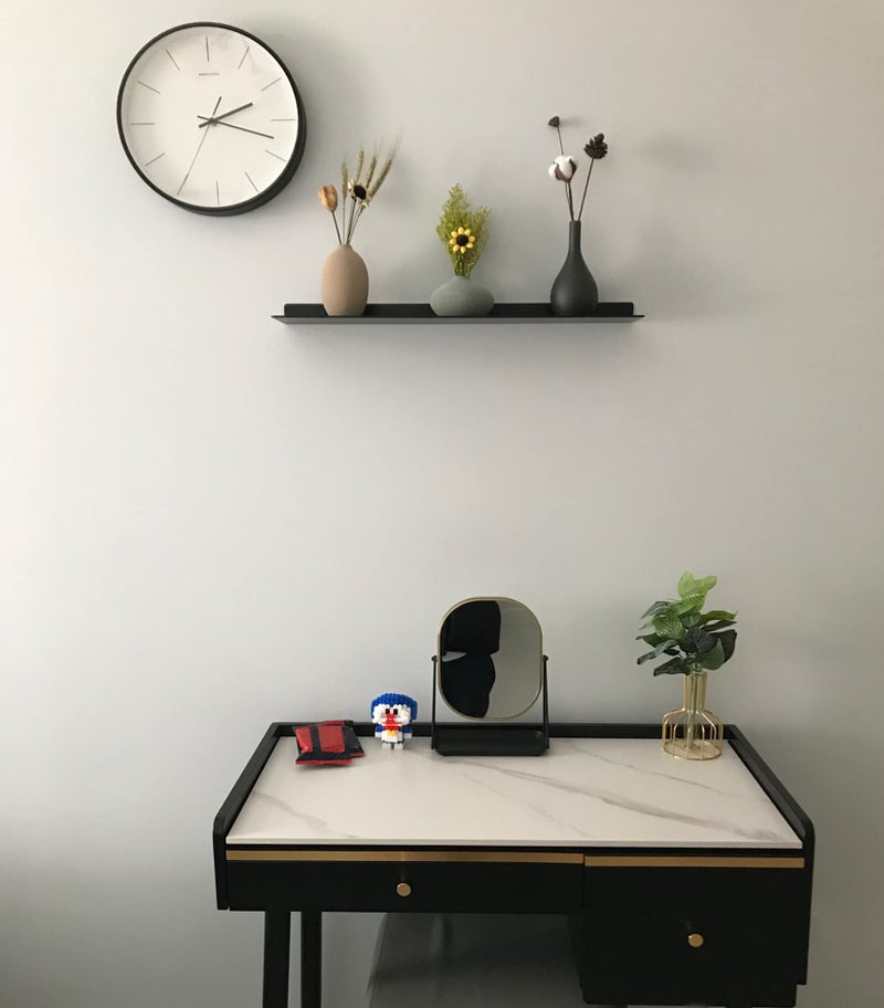 VOHYOV Linear Floating Shelf Wall Mounted Metal Shelves Heavy Duty Industrial Modern Steel Black Linear Metal Wall Shelf Display Shelves for Decorative for Modern Farmhouse Living Room (8-inch X 12-inch) - Image 2