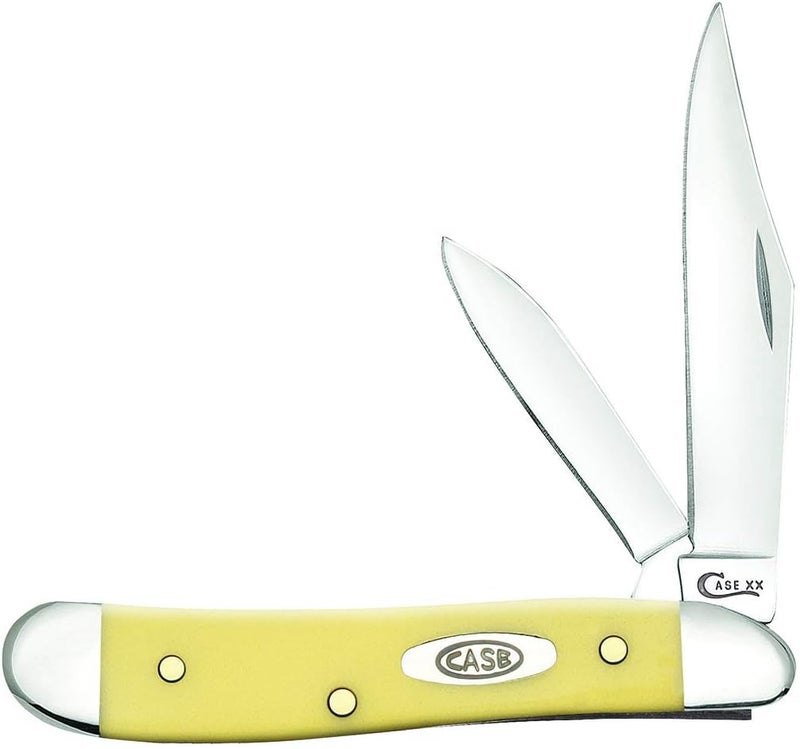 Case WR XX Pocket Knife Yellow Synthetic Peanut Cv Item #030 - (3220 Cv) - Length Closed: 2 7/8 Inches - Image 1