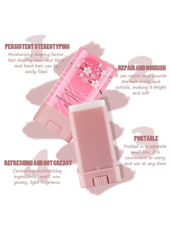 P.TWO.P Hair Wax Stick, Hair Finishing Stick, Hair Mascara For Flyaway Tamer, Fly Away Hair Tamer Stick For Enhance Gloss Of Hair, Anti Frizz Broken Hair Baby Hair Flash Moment Flyaway Stick, Non-Greasy - Image 2