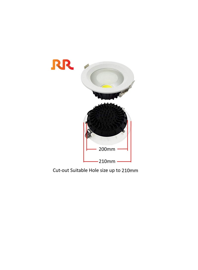 RR Lighting LED Ceiling Down Lights COB Concealed, 230VAC Indoor Round Energy Saving 80 Lumen/per Watts, Soft Light with No UV | Suitable for Home Dining, Living, Office (Warm White 2700K - 30W) - Image 2
