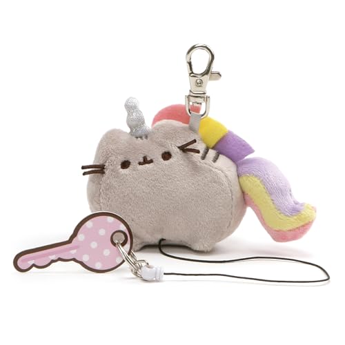 GUND Pusheen the Cat Pusheenicorn Retractable Key Holder Unicorn Plush Keychain For Ages 8 and Up 3 - Image 1