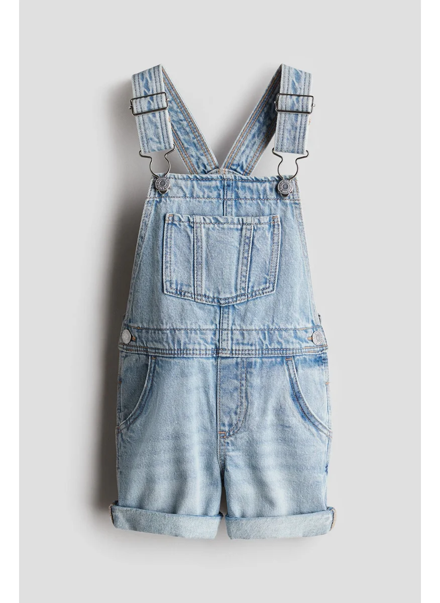 H&M Denim Dungaree Shorts