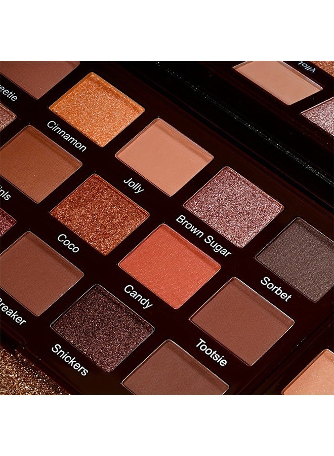 فيبيل لوحة ظلال العيون ستيلار ميك أب، لوحة ظلال عيون بـ 18 لونًا، ألوان ظلال عيون مشبعة للغاية مطفية ولامعة، تدوم طويلًا وقابلة للمزج، لوحة مكياج عيون بألوان طبيعية بني وذهبي، هدية للنساء لمظهر يومي واحترافي - Image 3