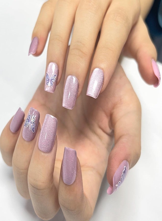 WAFOLOZE 6 Pack (180Pcs) Short Square Press On Nails - Nail Press Ons Short Fake Nails with press ons Designs, Artificial Nails Stick On Nails for Women(A-2) - Image 3