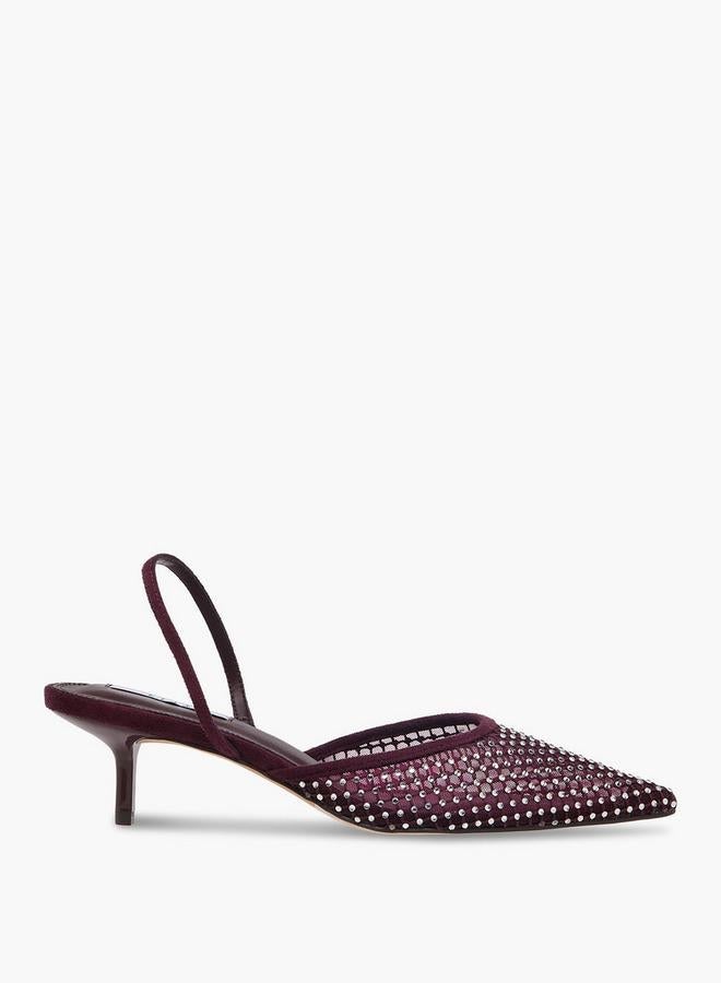 Elle Women Kitten Heel Slingback Shoes - Image 1