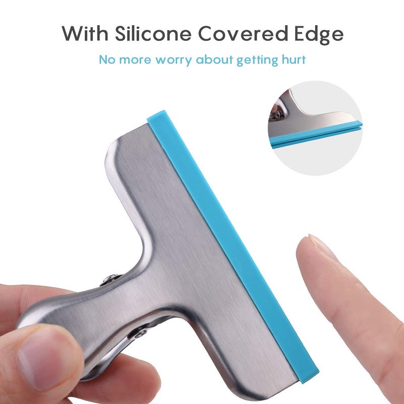 HOUSE AGAIN 8 Pack Stainless Steel Chip Bag Clips Covered with Silicone - NO More Sharp Edges - Color Coded for Food Bags - Air Tight Seal, Heavy Duty for Kitchen and Office, 3 Inches - Image 2