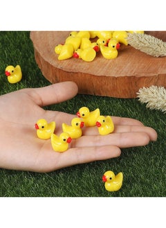 JIUZHU JIUZHU 220 Pcs Mini Resin Duck Christmas Miniature Figure Landscape Aquarium DIY Birthday Party Decoration Bonsai Interior Decoration Fairy Hide and Seek Prank  - Image 3