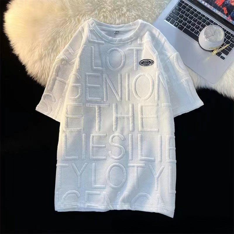 Mens Casual Summer Cool Outfit Set White top 