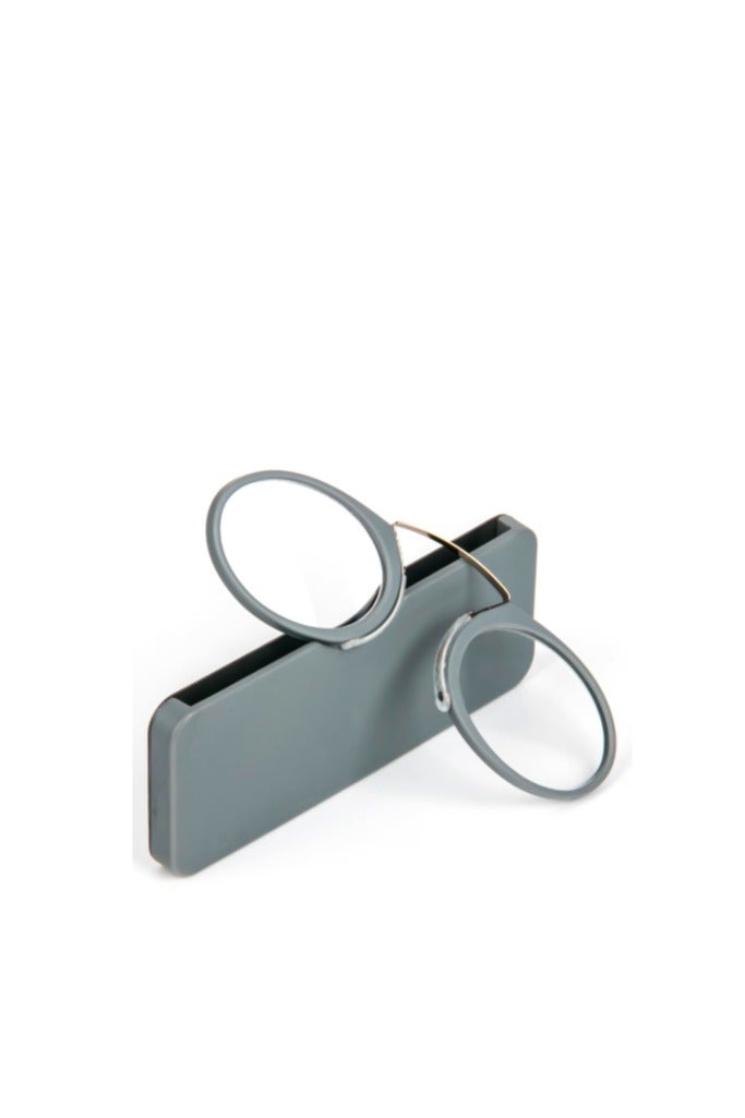 Find My Reader Armless Thin Reading Glasses - Clip on Nose Readers Mini Slim Lightweight for Men Women (GRAY, 350) - Image 1