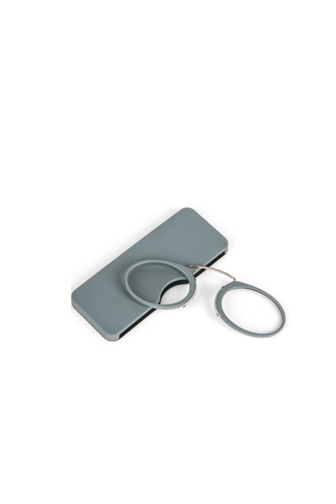 Find My Reader Armless Thin Reading Glasses - Clip on Nose Readers Mini Slim Lightweight for Men Women (GRAY, 350) - Image 2