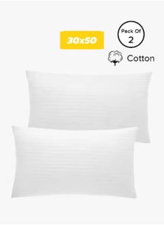 TNGames 2-Pack Luxury Ultra-Soft Rectangular Cotton Anti-Allergy Stripe Pillow | 30x50cm  - Image 1