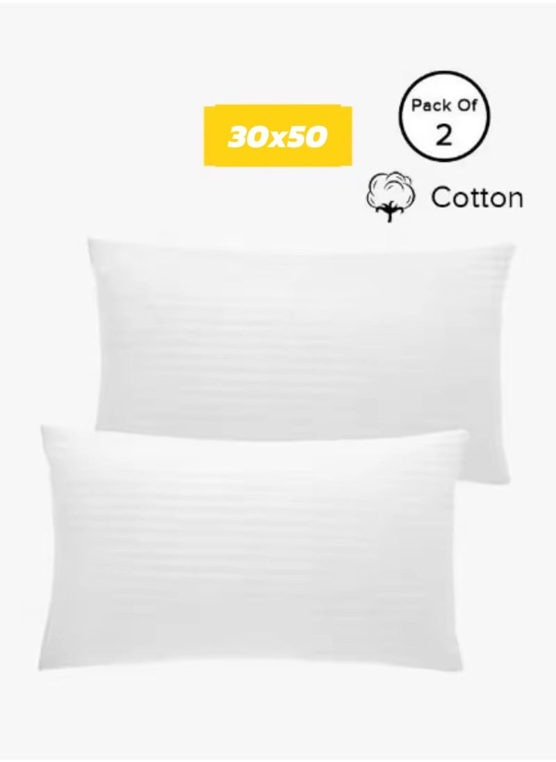 TNGames 2-Pack Luxury Ultra-Soft Rectangular Cotton Anti-Allergy Stripe Pillow | 30x50cm  - Image 1