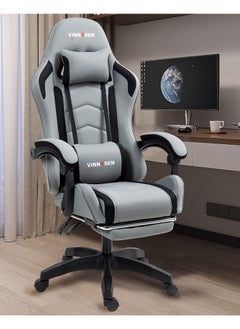 VINNYSEN Gaming Chair Computer Chair Ergonomic High Back Fabric Gaming Chair Tilt and Height Adjustable Computer Chair with Neck and Massaging Lumbar Support for Office or Gaming  - Image 4