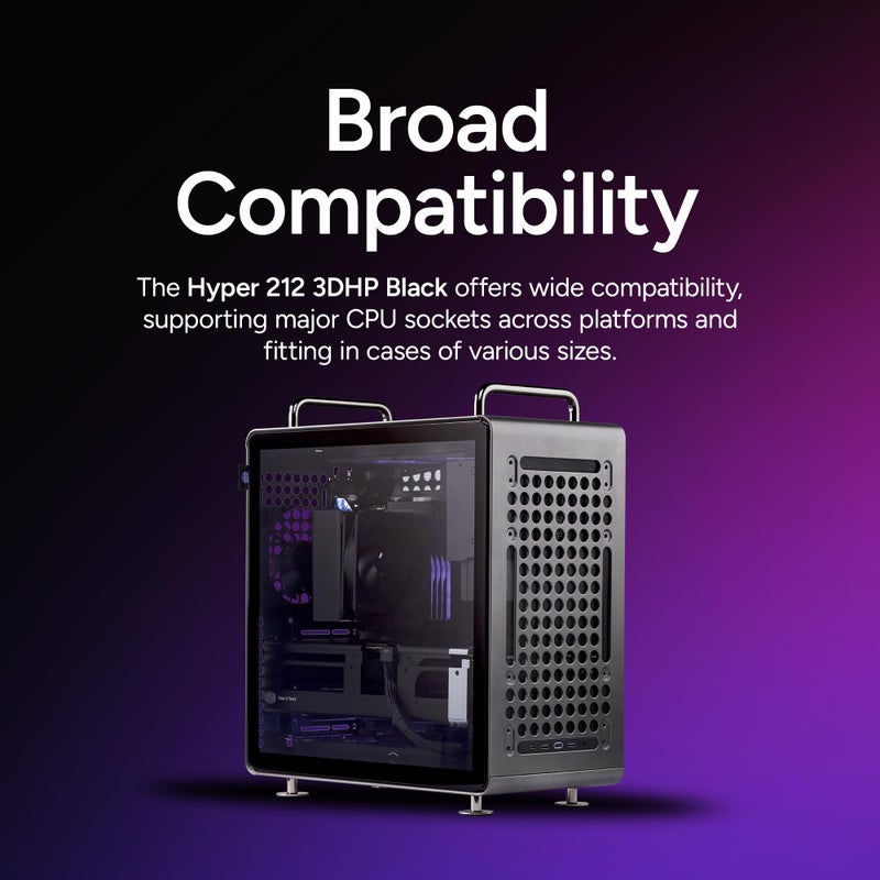 Cooler Master Hyper 212 3DHP CPU Air Cooler, 3DHP Heat Pipe Technology, Mobius 120 PWM Fan, Quiet Operation, Easy Install, AMD Ryzen 7 AM5|4, Intel Ultra 7 LGA 1851|1700 - Image 5